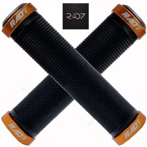Manopla Rad7 de bike com Trava Laranja