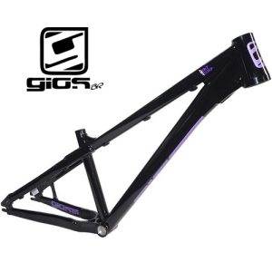 Quadro Gios Dj 26x13,5 preto escrito em roxo De Bike De Aluminio Mtb Grau Passeio