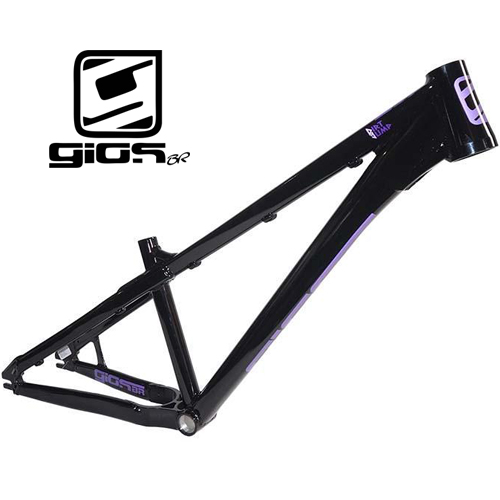 Quadro Gios Dj 26x13,5 preto escrito em roxo De Bike De Aluminio Mtb Grau Passeio