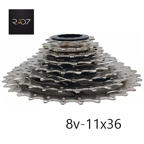 Cassete Rad7 8v 11x36 cromado 402g