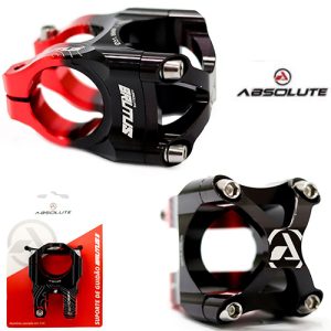 Mesa Absolute Brutus  31.8 x 35 mm vermelha com preto  Wheeling DH Grau  passeio Grau