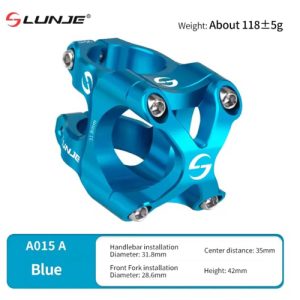 Mesa 31.8x35 Lunje azul alumínio CNC 118g