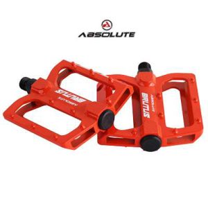Pedal Absolute Brutus Laranja rosca grossa 9/16 alumínio