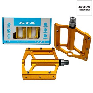 Pedal GTA Dourado rosca grossa 9/16 alumínio 378g
