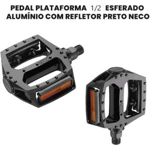 Pedal Neco preto rosca fina 1/2 alumínio